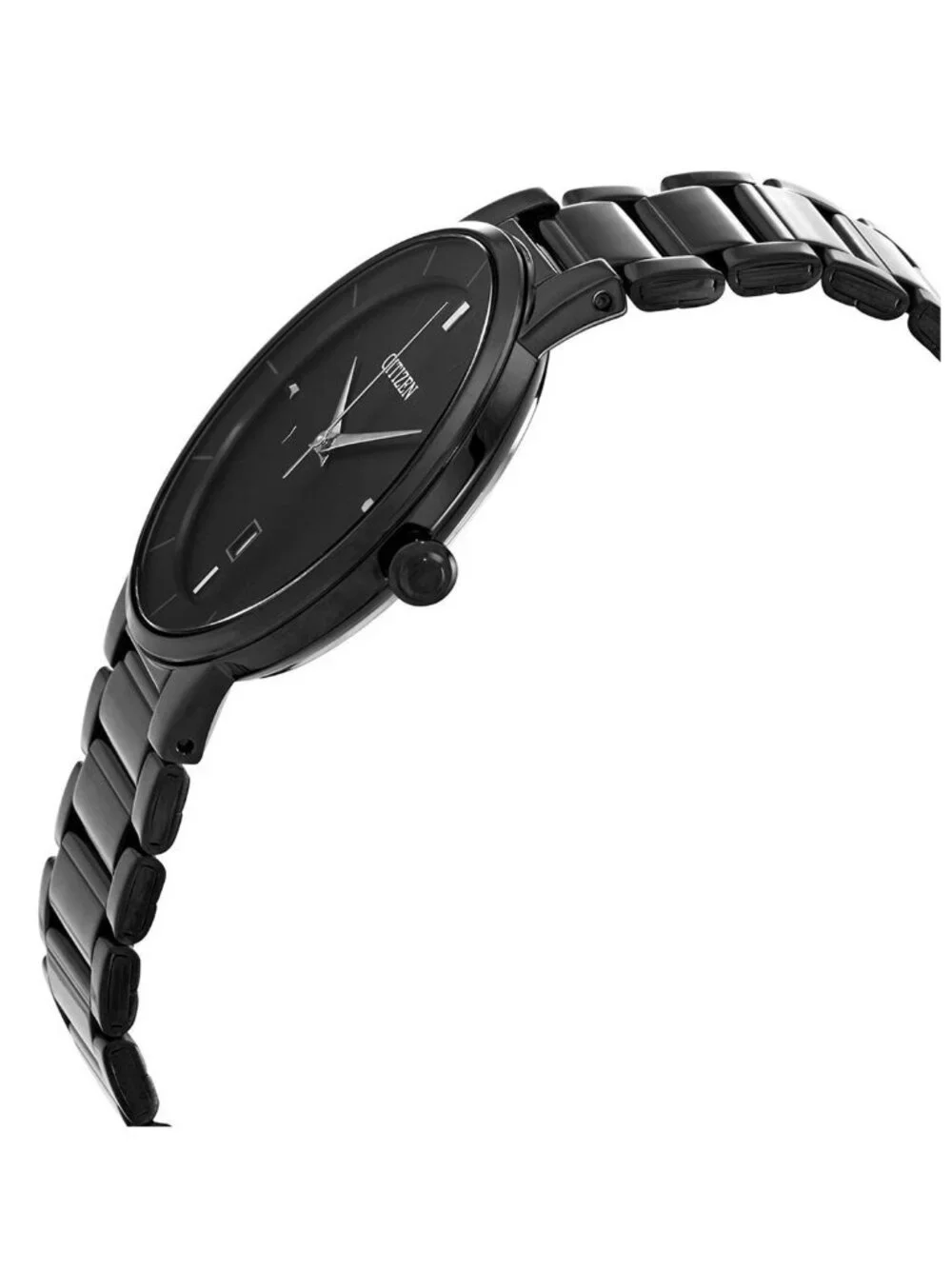 NWT Citizen Quartz Black Dial Black-plated Men's Watch
